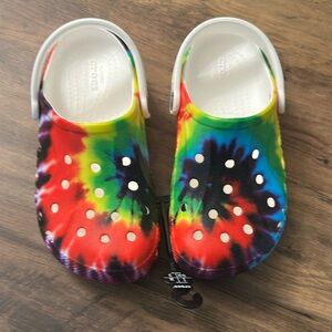 NEW with tags Tie Dye Crocs | Size 2